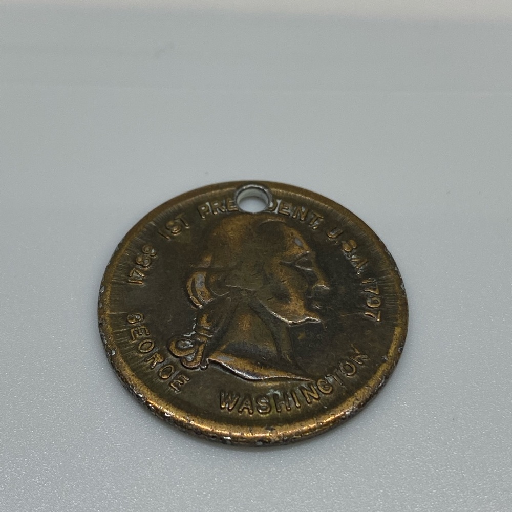 1789-1797 George Washington Holed Medallion Token